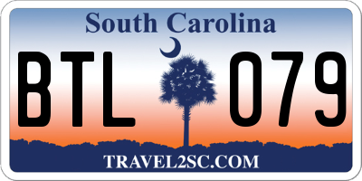 SC license plate BTL079