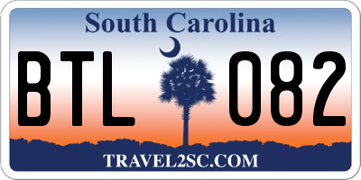 SC license plate BTL082