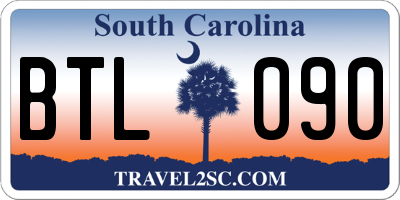 SC license plate BTL090