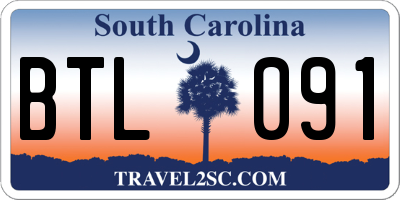 SC license plate BTL091