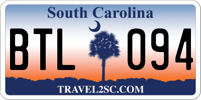 SC license plate BTL094