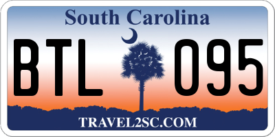 SC license plate BTL095