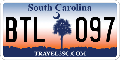 SC license plate BTL097