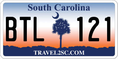 SC license plate BTL121