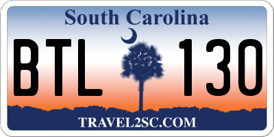 SC license plate BTL130