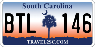 SC license plate BTL146