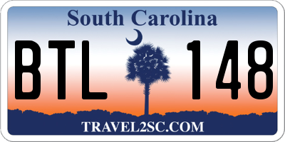 SC license plate BTL148