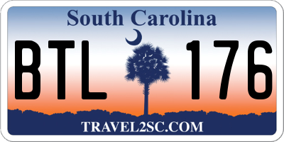 SC license plate BTL176