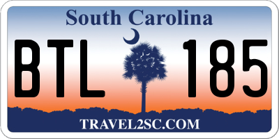 SC license plate BTL185