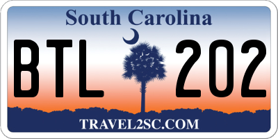 SC license plate BTL202