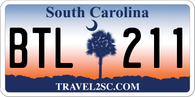 SC license plate BTL211