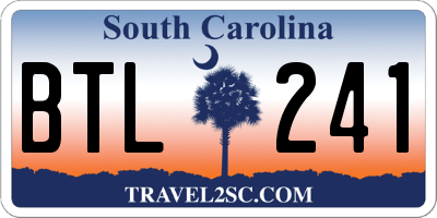 SC license plate BTL241