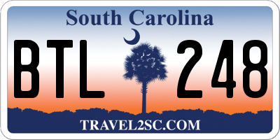 SC license plate BTL248