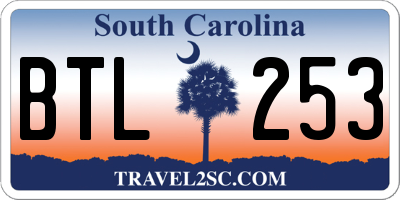 SC license plate BTL253