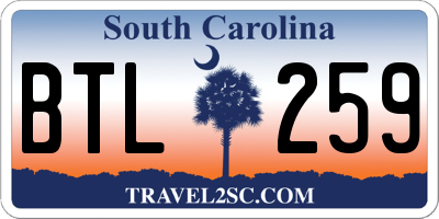 SC license plate BTL259