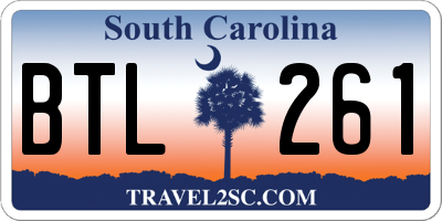SC license plate BTL261