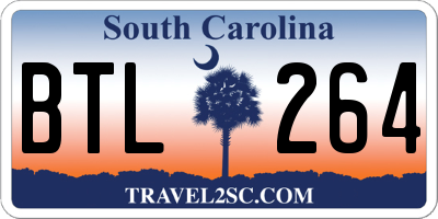 SC license plate BTL264