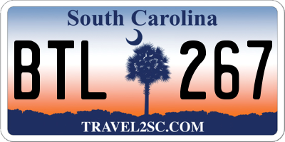 SC license plate BTL267