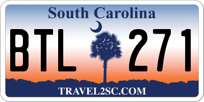 SC license plate BTL271