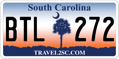SC license plate BTL272