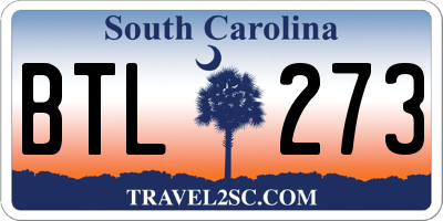 SC license plate BTL273