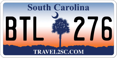 SC license plate BTL276