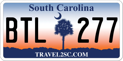 SC license plate BTL277