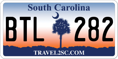SC license plate BTL282