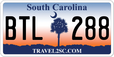 SC license plate BTL288