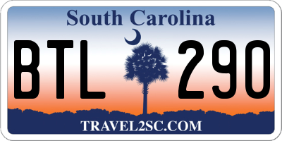 SC license plate BTL290