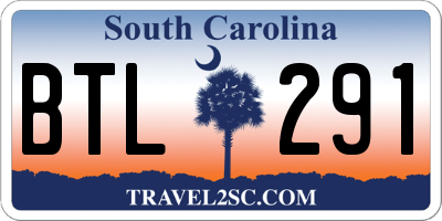SC license plate BTL291