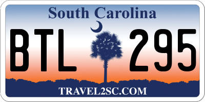 SC license plate BTL295