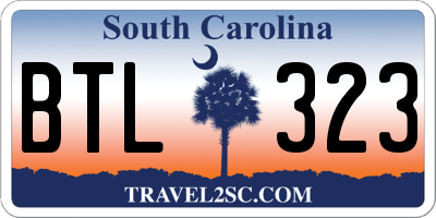 SC license plate BTL323
