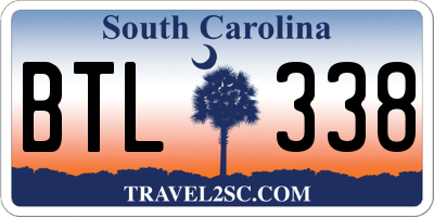 SC license plate BTL338