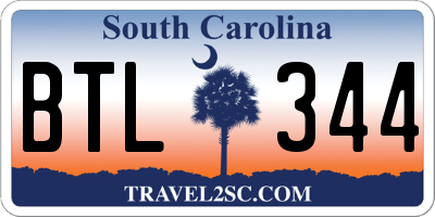 SC license plate BTL344