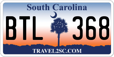 SC license plate BTL368