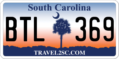 SC license plate BTL369
