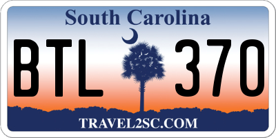 SC license plate BTL370