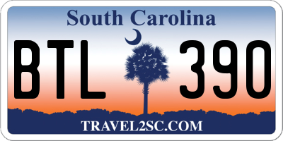 SC license plate BTL390