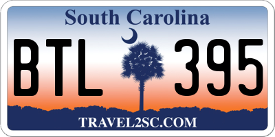 SC license plate BTL395