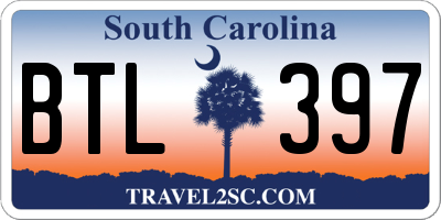 SC license plate BTL397