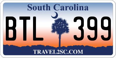 SC license plate BTL399