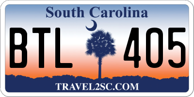 SC license plate BTL405