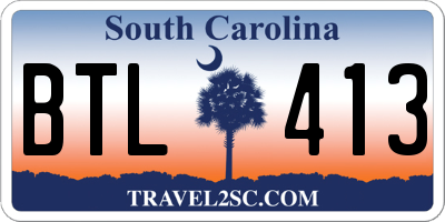 SC license plate BTL413