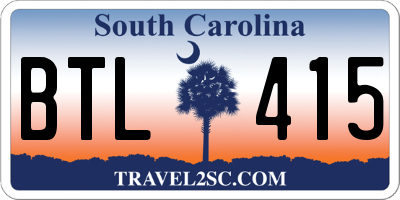 SC license plate BTL415
