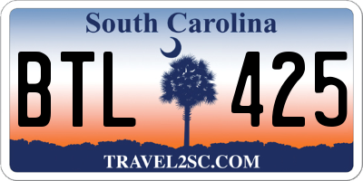 SC license plate BTL425
