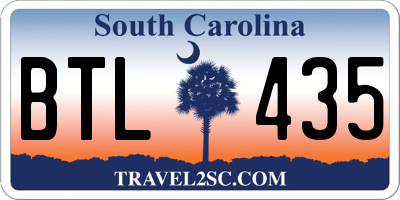 SC license plate BTL435