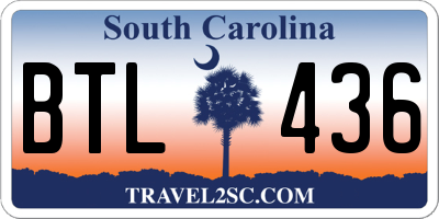 SC license plate BTL436
