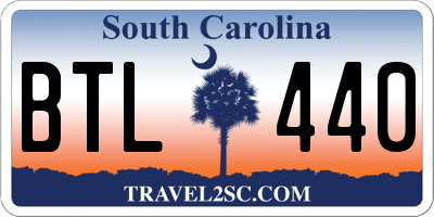 SC license plate BTL440