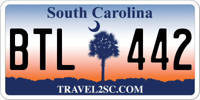 SC license plate BTL442